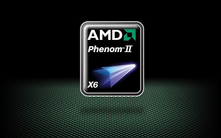 processor, six cores, amd, phenom ii, flagship, logo