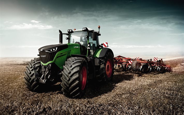 tractors, 2016, field, arable land, agriculture, plow