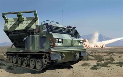M270 MLRS, Multiple Launch Rocket System, American armored vehicles, USA