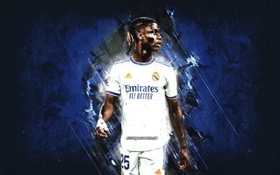 Eduardo Camavinga, Real Madrid, French footballer, midfielder, portrait, La Liga, Spain, football