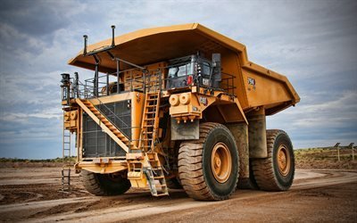 Caterpillar 794 AC, HDR, dumper, 2021 trucks, quarry, Cat 794 AC, big truck, Caterpillar, mining truck, trucks, LKW