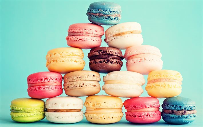 Macarons, P&#226;tisserie, bonbons, confiseries, biscuits