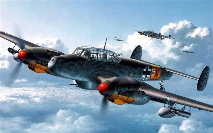 messerschmitt bf 110g-2, luftwaffe, world of warplanes