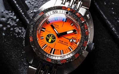 doxa sub 300 professional, wrist watch, close-up, doxa