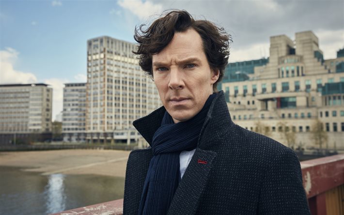 Benedict Cumberbatch, acteurs, portrait, Sherlock