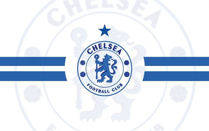 Premier League, O Chelsea FC, fundo branco, f&#227; de arte