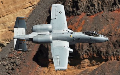 A-10C Thunderbolt II, Fairchild Republic, American attack aircraft, US Air Force, A-10, military aviation, USA, plane in the sky