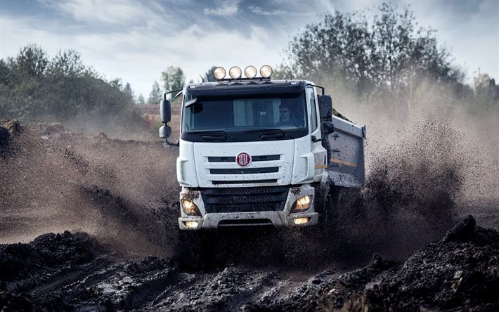 trucks, dirt, tatra phoenix, speed, 2016, dump truck, tatra