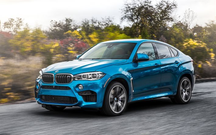 BMW X5 M, 2017, F86, Crossover, X5 mavi, Alman otomobil, BMW