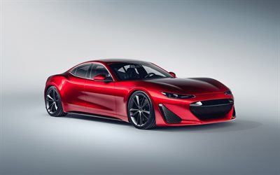 2020, Drako GTE, EV Hypercar, front view, red sports coupe, electric sports cars, Drako