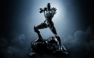 Iron Man, 4k, superheros, black suit, IronMan