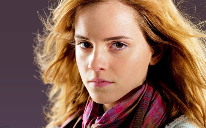 Emma Watson, l&#39;attrice Inglese, ritratto, bionda