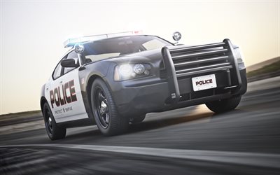 Dodge Charger Pursuit, ext&#233;rieur, chargeur de police, v&#233;hicules de services sp&#233;ciaux, police am&#233;ricaine, voitures am&#233;ricaines, Dodge