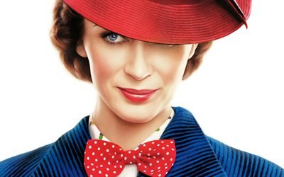 4k, Mary Poppins Ritorna, poster, 2018 film, Emily Blunt