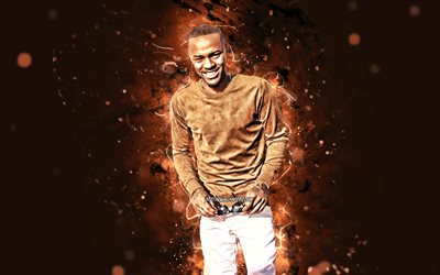 Bow Wow, 4k, 2020, american rapper, brown neon lights, music stars, Shad Gregory Moss, american celebrity, Bow Wow 4K