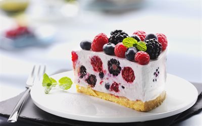 cheesecake aux baies, bonbons, tarte aux baies, baies, g&#226;teaux, cheesecake