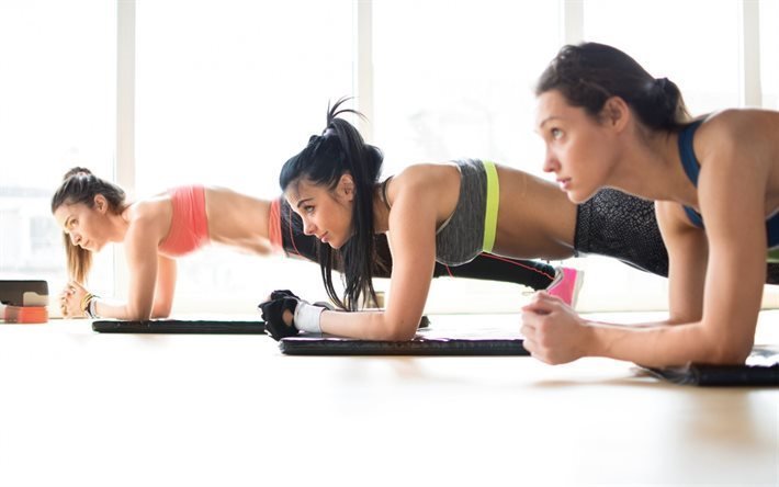 Fitness, gym, Plank, exercise, athletes