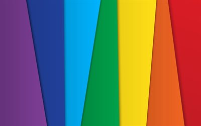 rainbow background, 4k, material design, geometric shapes, colorful lines, geometry, colorful backgrounds, creative, strips, abstract art