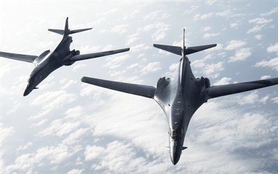 Rockwell B-1 Lancer, Strategic Bomber, United States Air Force, B-1B, NATO, American Bomber, Military Aircraft, Bombers in the Sky, USAF