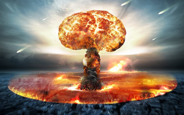 atom patlama n&#252;kleer bomba, kıyamet, n&#252;kleer patlama