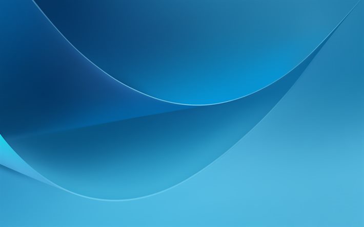 Blue Wave, blue abstraction, blue background