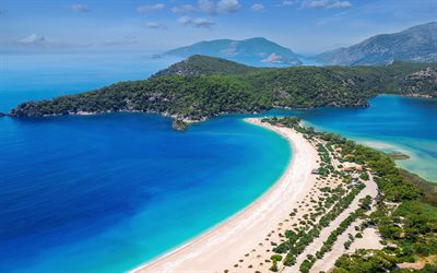 Oludeniz, resort, mar, costa, ver&#227;o, praia, turismo, viagem para a Turquia, Mar Egeu, Mugla, Turquia