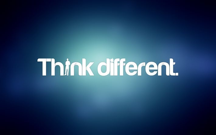 Citation wallpaper, think different, quotes for people, motivation