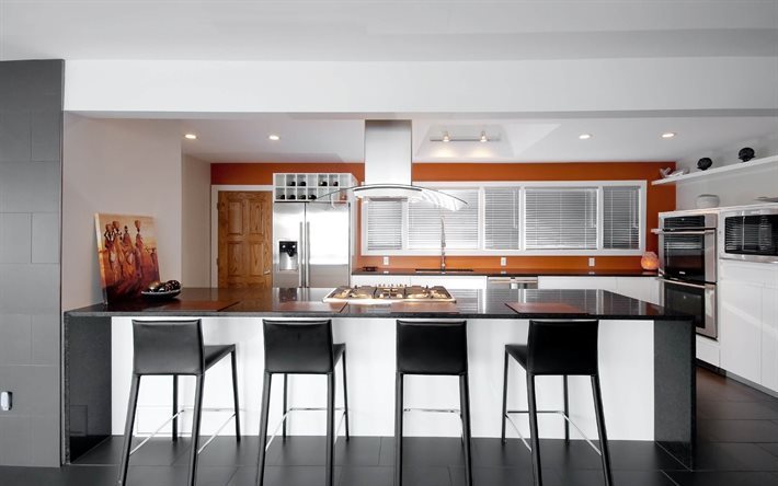 kitchen, modern kitchen design, hi-tech