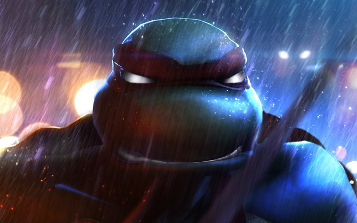 Kaphael, TMNT, de la pluie, des personnages, des Teenage Mutant Ninja Turtles