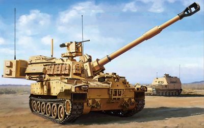 M109 howitzer, Paladin, M109A6, modern military equipment, artillery, 155mm Self-Propelled Howitzer, US Army, USA