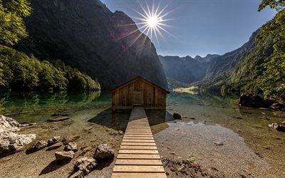 Berchtesgaden National Park, 4k, Alps, summer travel, mountains, Germany, Europe, beautiful nature