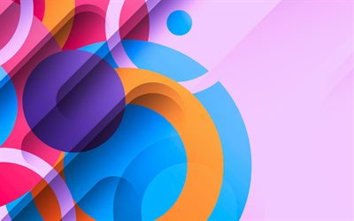 material design, 4k, abstract art, colorful backgrounds, geometric art, creative, artwork, colorful waves
