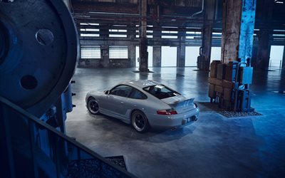 2022, Porsche 911 Classic Club Coupe, rear view, gray Porsche 911, Porsche 911 tuning, german sports cars, Porsche