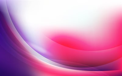 4k, abstract waves, violet and purple background, curves, creative, art