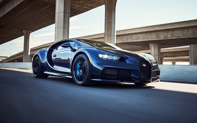 Bugatti Chiron Pur Sport, 2021, n&#228;kym&#228; edest&#228;, ulkopuoli, viritys Chiron, luksusautot, hyperautot, Bugatti