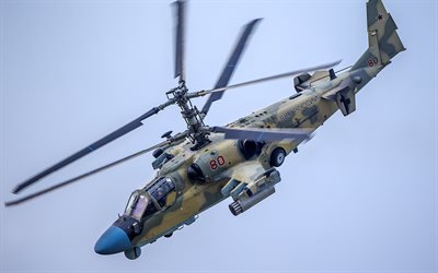 combat helicopter, Ka-52, Alligator, reconnaissance-strike helicopter, Russian Air Force, Russia