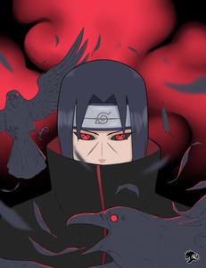 Itachi uchiha rotes transparentes rauch bild
