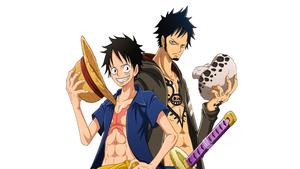 Luffy tritt admiral trafalgar law in einem epischen kampf entgegen