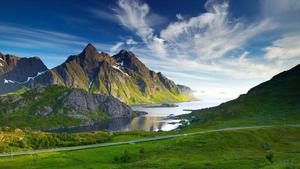 Majestätische berglandschaft in alaska