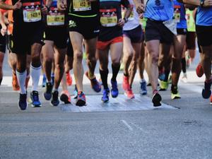 Sport athleten laeufer im marathon