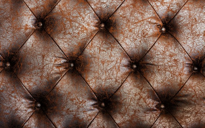 4k, brown leather upholstery, old upholstery, brown leather, brown leather background, leather textures, brown backgrounds, upholstery textures