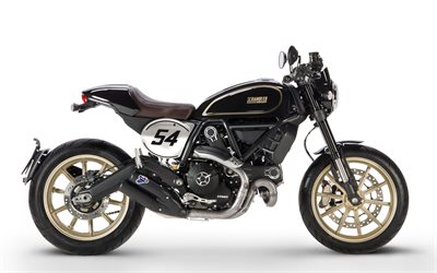 A Ducati Scrambler, 4k, 2017 motos, italiano de motos, Ducati