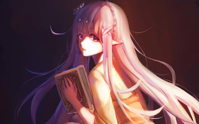 Emilia, manga, anime characters, Re Zero