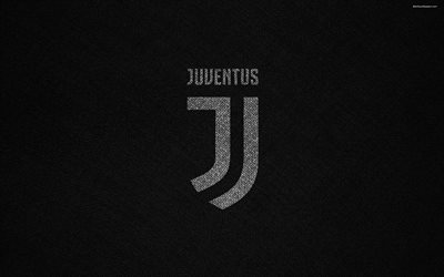 4k, new Juventus logo, Serie A, football club, Juventus, Italy, fabric texture