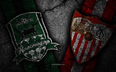 Krasnodar vs Sevilla, de l&#39;UEFA Europa League, Phase de groupes, la Ronde 2, cr&#233;atif, Krasnodar FC Sevilla FC, pierre noire