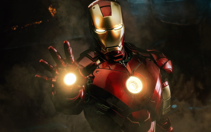 Iron Man, 4k, la oscuridad, los superh&#233;roes, DC Comics, IronMan
