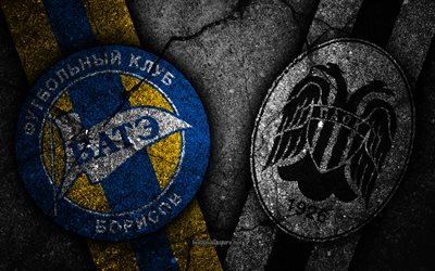 BATE vs PAOK, UEFA Europa League, Group Stage, Round 2, creative, BATE FC, PAOK FC, black stone