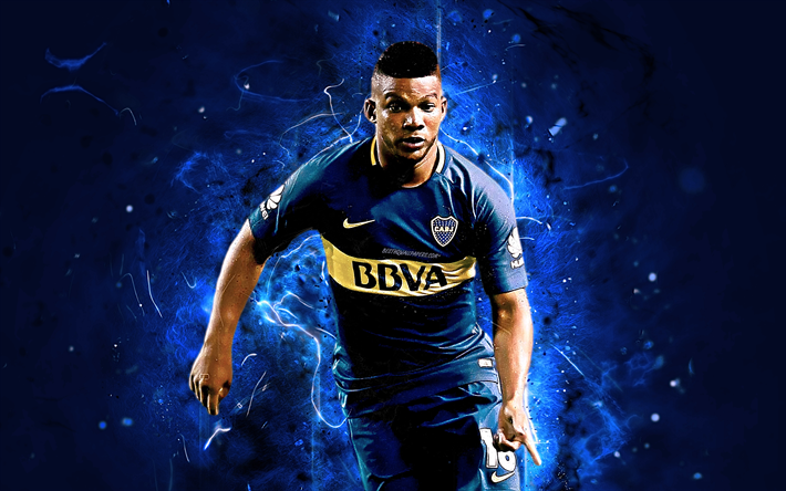 Frank Fabra, le Colombien footballeurs, de l&#39;art abstrait, Boca Juniors FC, football, AAAJ, Fabra, le n&#233;on, l&#39;Argentin Superliga