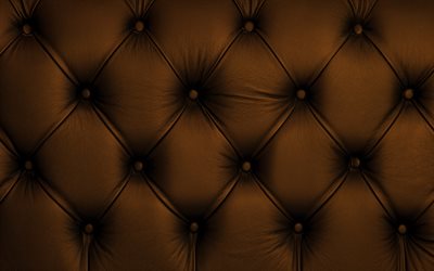 brown leather upholstery, 4k, macro, brown leather, brown leather background, leather textures, brown backgrounds, upholstery textures