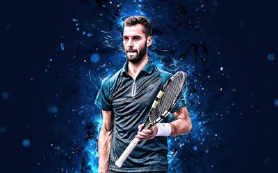 Benoit Paire, 4k, french tennis players, ATP, neon lights, tennis, Paire, fan art, Benoit Paire 4K